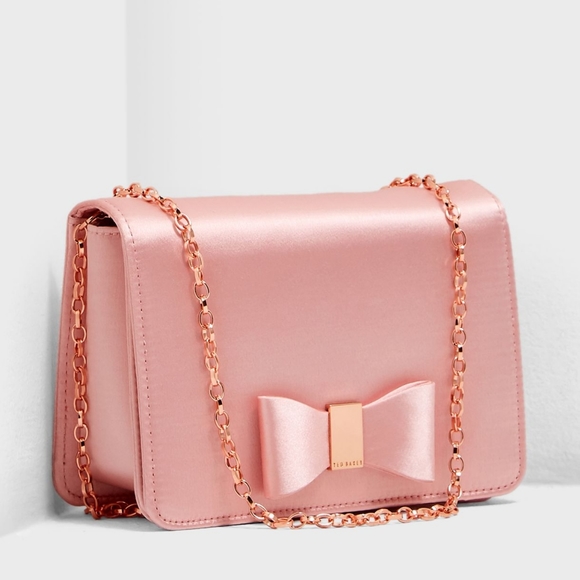 ted baker pink satin bag